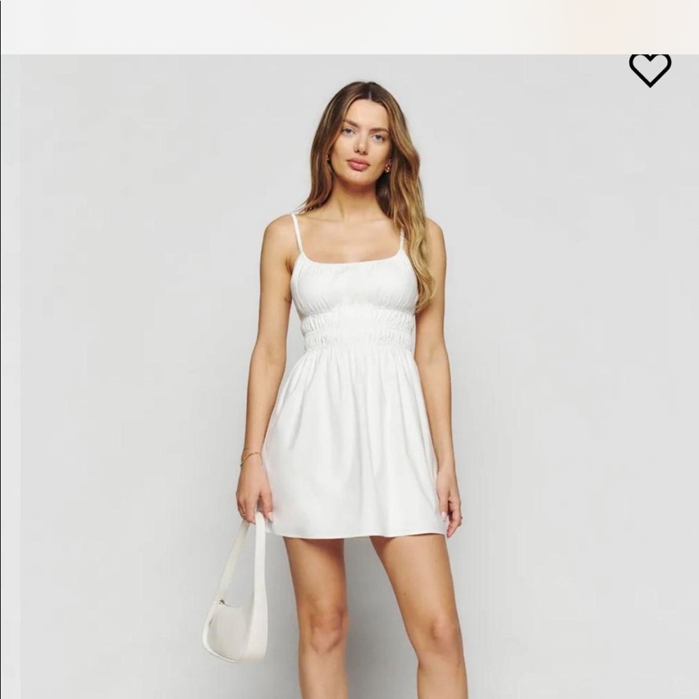 Mini white reformation dress